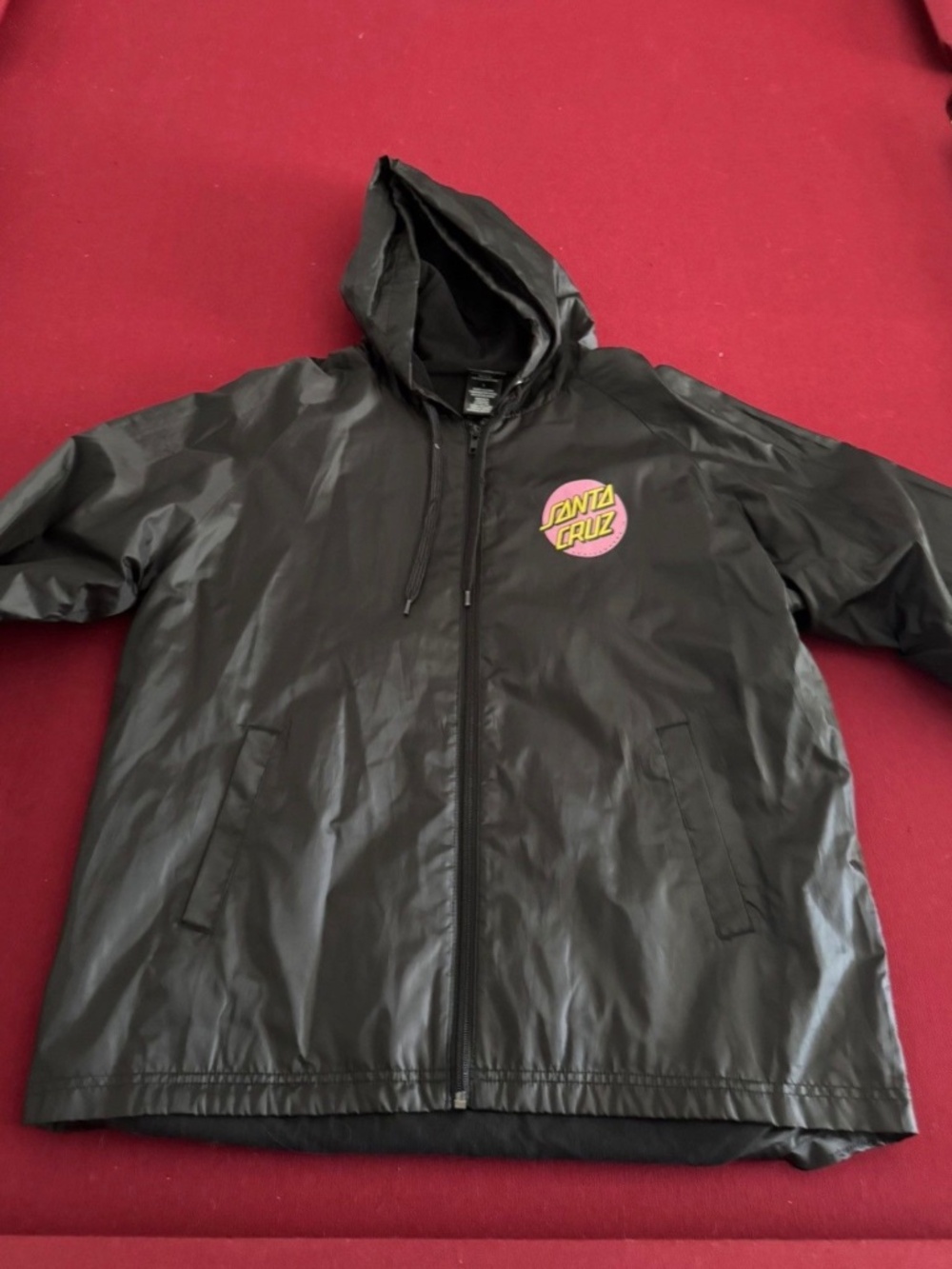 Santa Cruz Dot Hooded Windbreaker Jacket